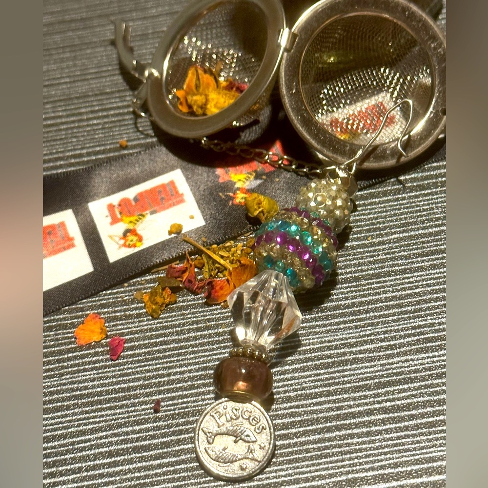 Pisces Custom Jeweled Mesh Tea Strainer